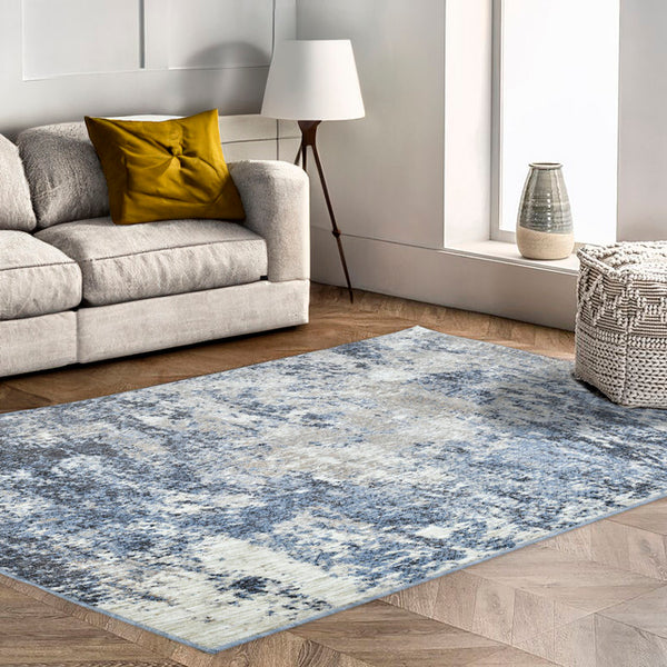 Sussex Home Novelty Collection Area Rug, Extra Soft and Comfy Carpet, Area Rugs for Living Room Rug, Indoor Rug, Blue&Anthracite