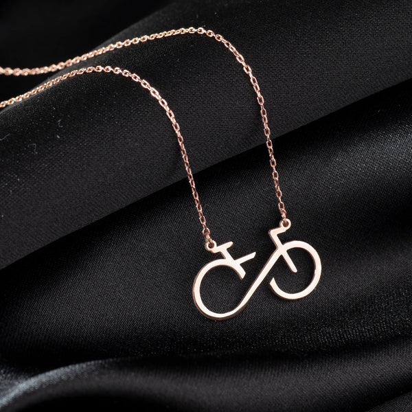 Infinity Bicycle Necklace