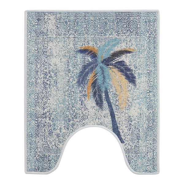 Florida Design U Shape Bathroom Rug | 20”x24" | Multicolor