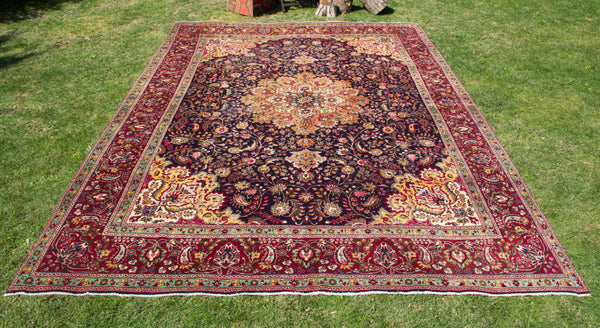 Vintage Oriental Premium Handmade Unique Rug Natural 9'7''  X  13'3''