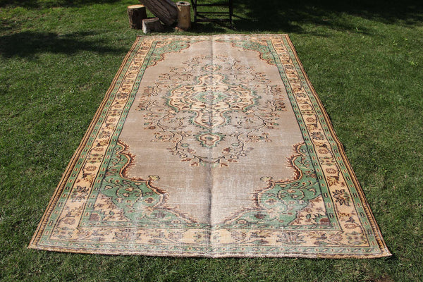 Vintage Handmade Unique Rug  5'10'' X 9'8''