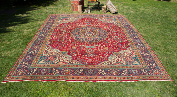 Vintage Oriental Premium Handmade Unique Rug  10'1'' X 12'8''