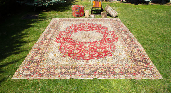 Vintage Oriental Premium Handmade Unique Rug  9'5'' X 13'8''