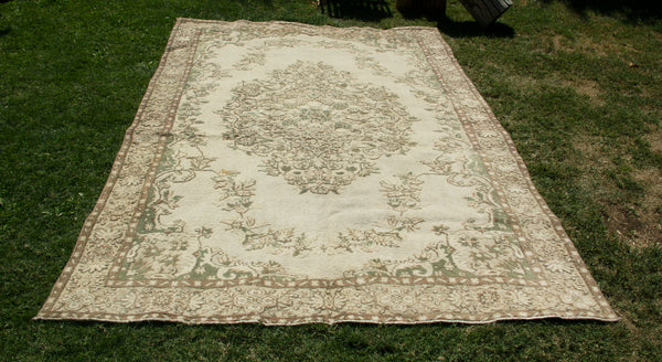 Vintage Carved Handmade Unique Rug  5'11'' X 9'3''