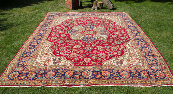 Vintage Oriental Premium Handmade Unique Rug  9'9'' X 12'10''