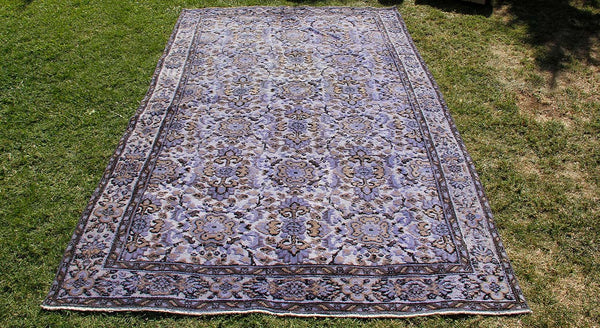 Vintage Carved Handmade Unique Rug  5'5'' X 8'11''