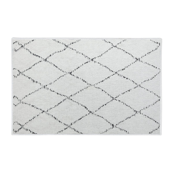 Moroccan Trellis Design Multipurpose Floor Mat | 20"x31" | Ivory