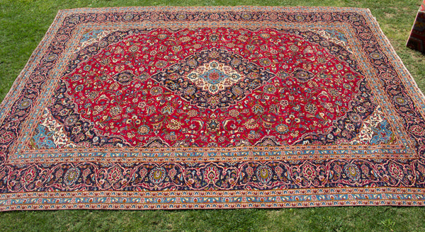 Vintage Oriental Premium Handmade Unique Rug  9'10'' X 13'4''