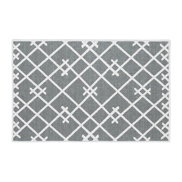 Geometric Design Multipurpose Floor Mat | 20"x31" | Gray