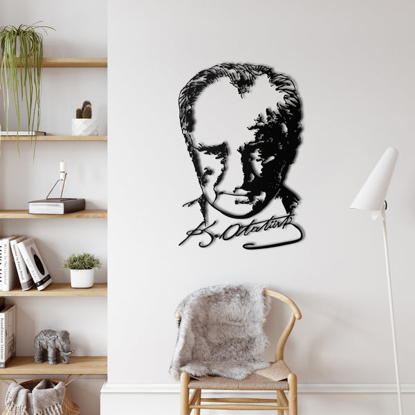 Mustafa Kemal Ataturk Metal Wall Art