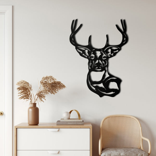 Deer Head Metal Wall Art