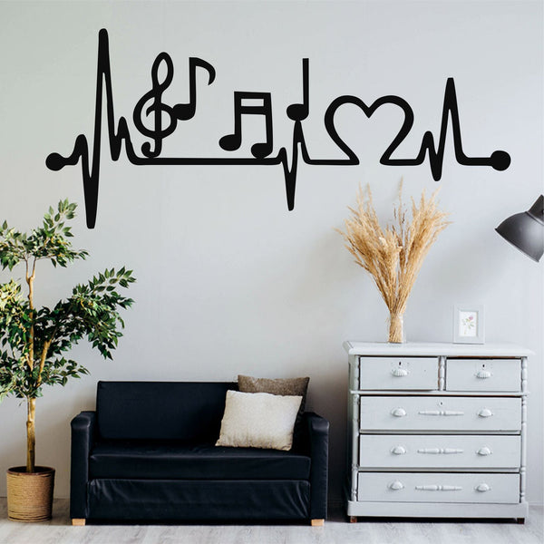 Ekg Music Metal Wall Art