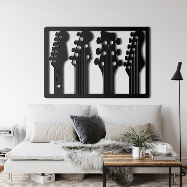 Guitars Metal Wall Art