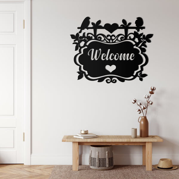 Welcome Metal Wall Art