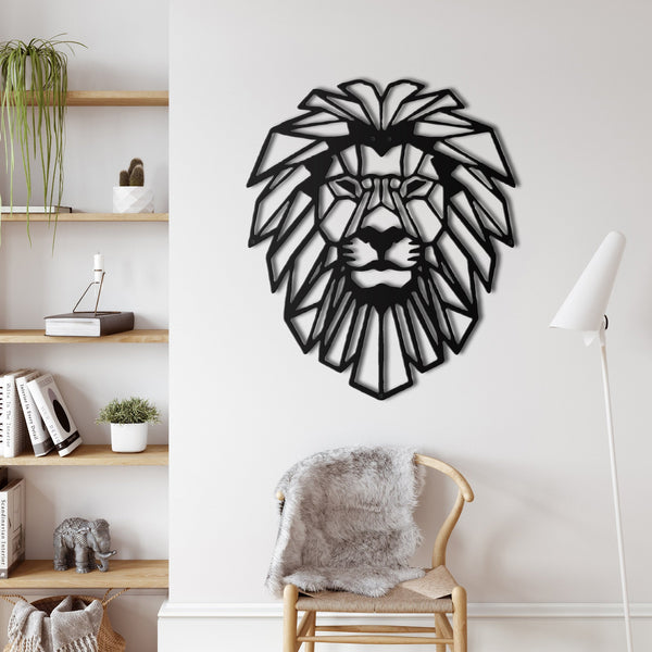 Lion Head Metal Wall Art