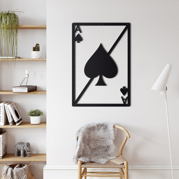 Spade Heart Metal Wall Art