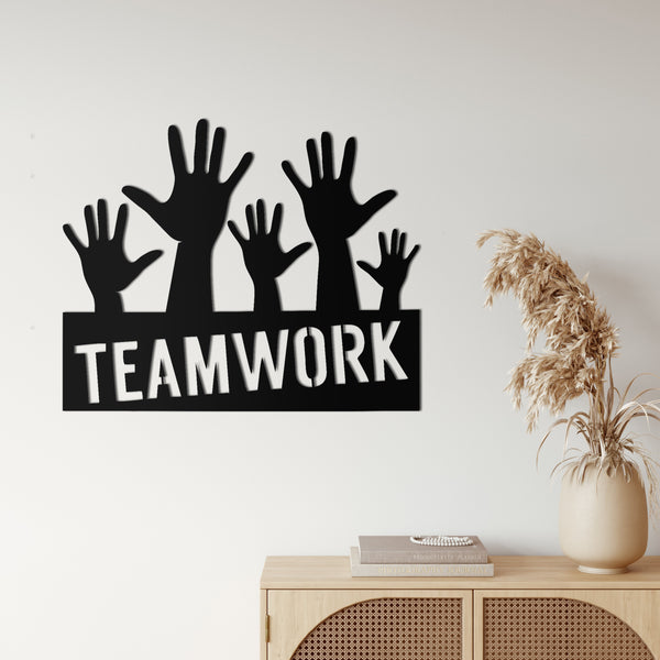 Team Work Metal Wall Art