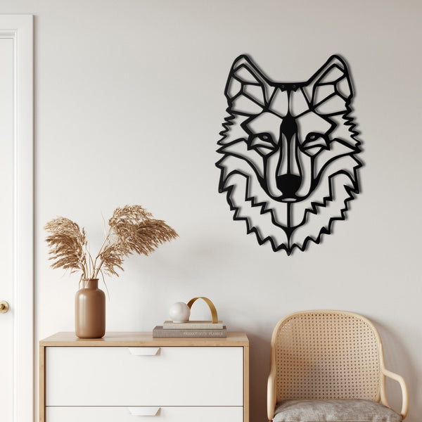 Wolf Head Metal Wall Art