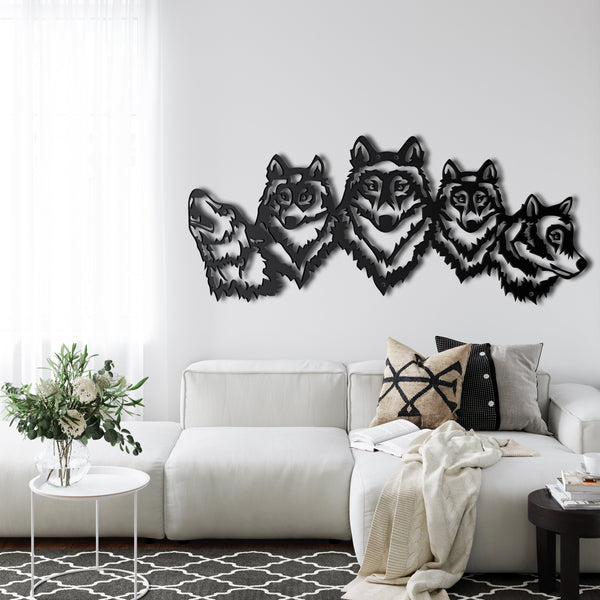 Wolf Pack Metal Wall Art