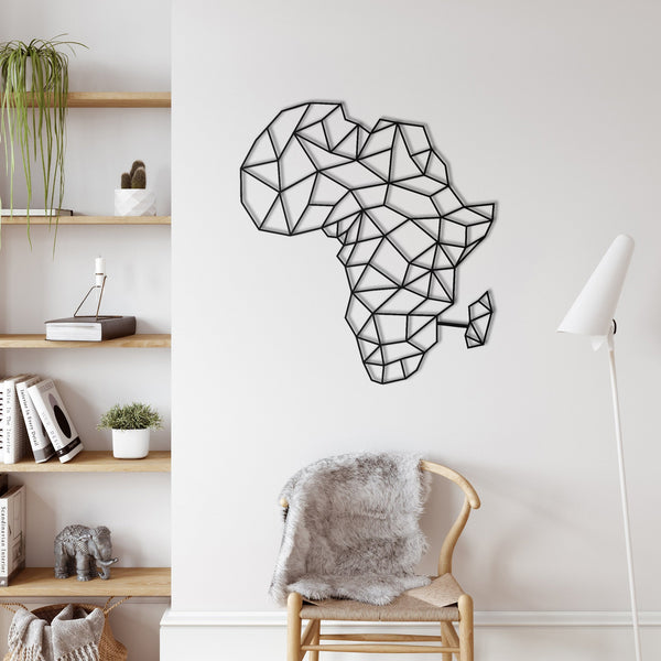 Africa Map Metal Wall Art