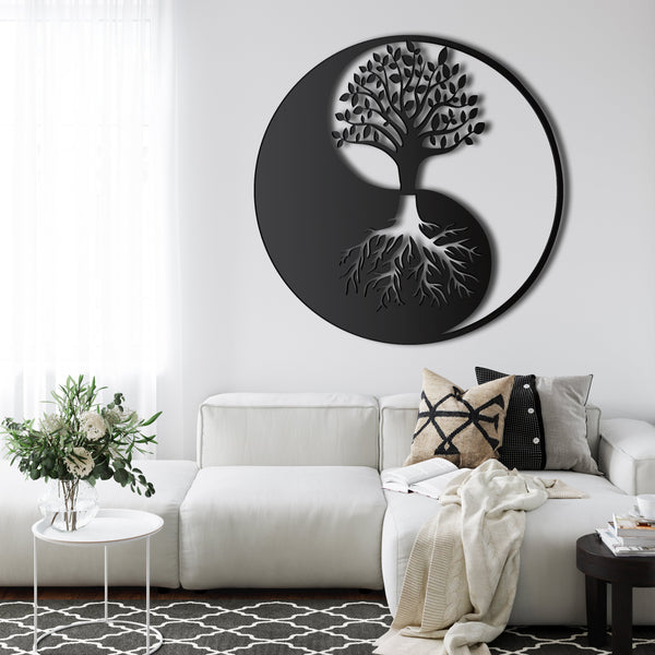 Yin Yang Metal Wall Art