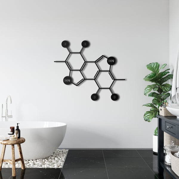 Melanin Molecule Metal Wall Art