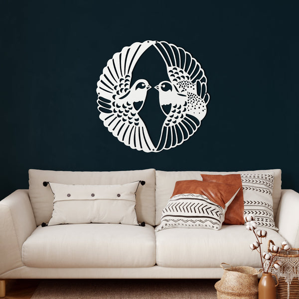 Pigeons Metal Wall Art