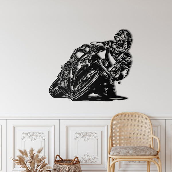 Motorcycle Race Metal Wall Art