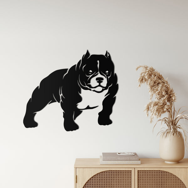 American Bully Dog Metal Wall Art