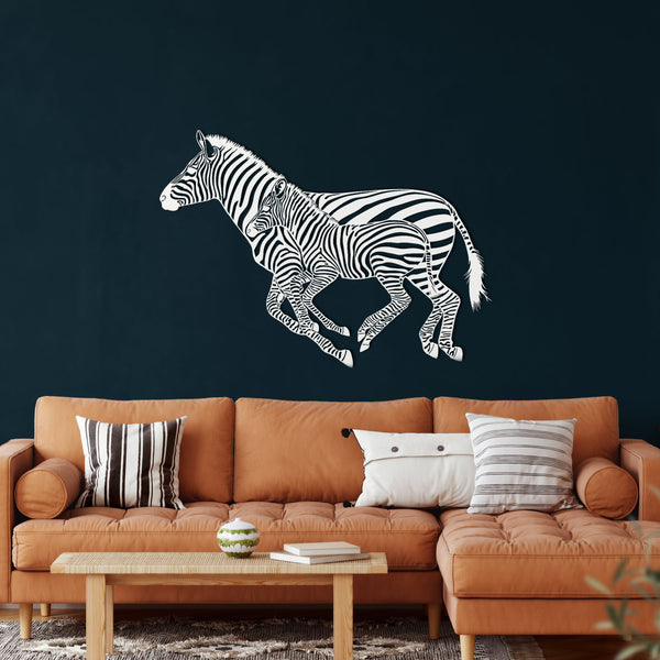 Zebra Metal Wall Art