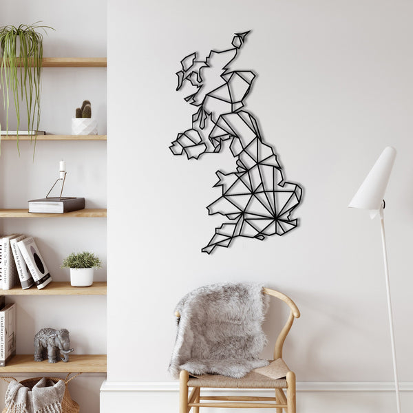 England Map Metal Wall Art