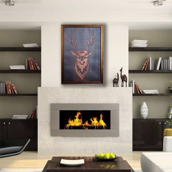 Deer Head Copper Wall Art