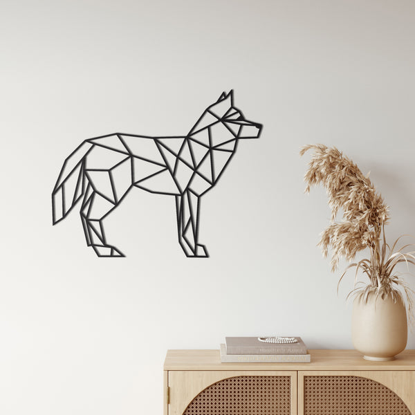 Geometric Fox Metal Wall Art