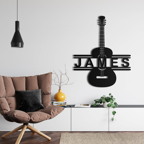 Personalized Guitar Metal Wall Art