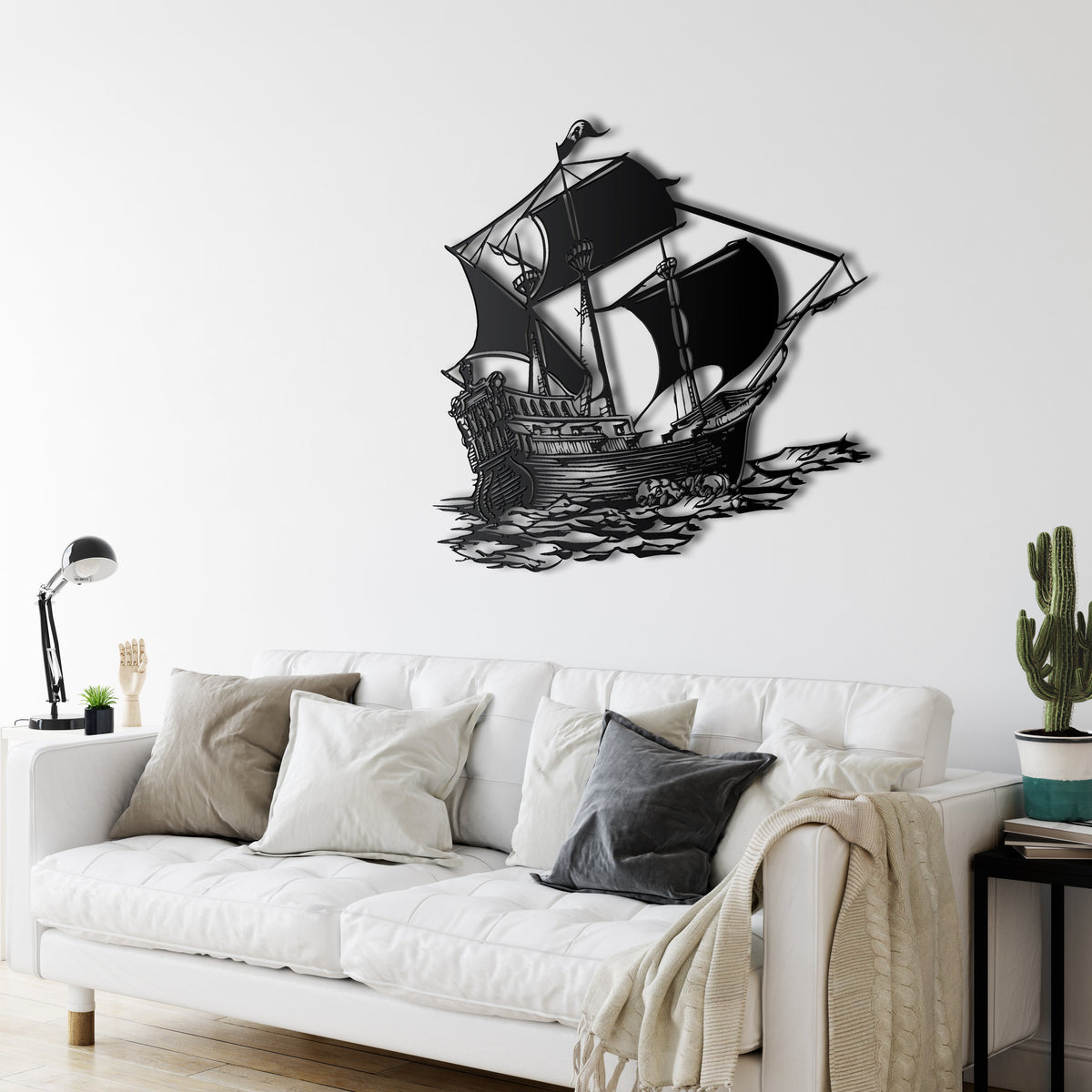 Pirate Ship Metal Wall Art Sussex Home