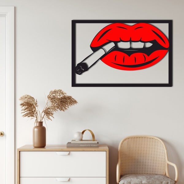 Lips Metal Wall Art