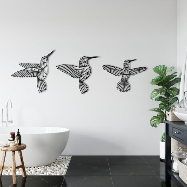 Bee Birds Metal Wall Art