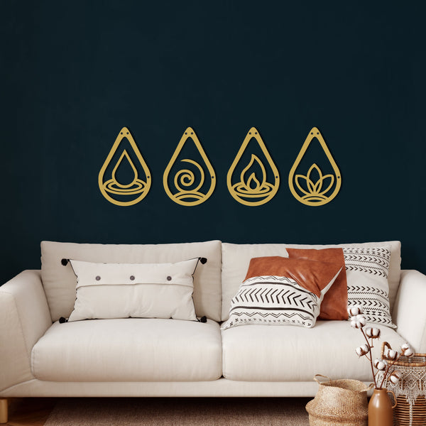 Four Elements Metal Wall Art