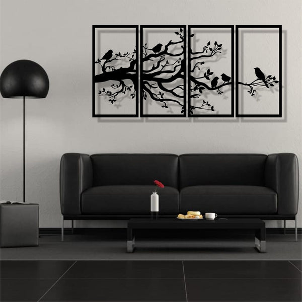 Leafy Branch Metal Wall Art