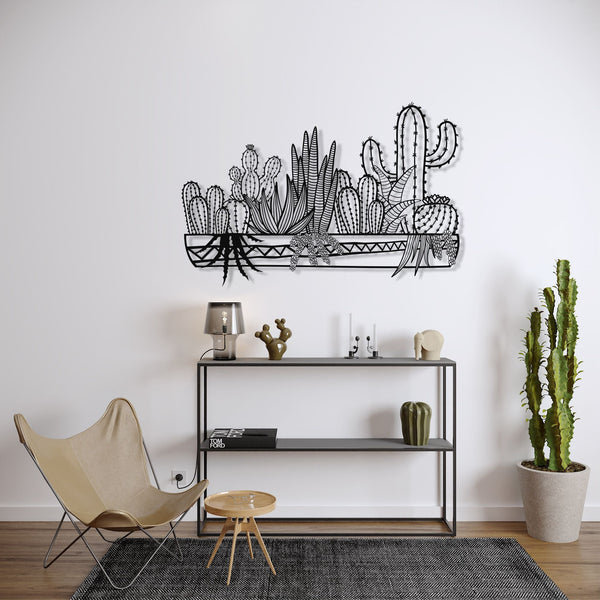 Cactus Metal Wall Art