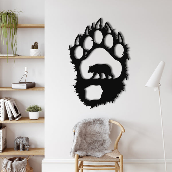 Bear Paw Metal Wall Art