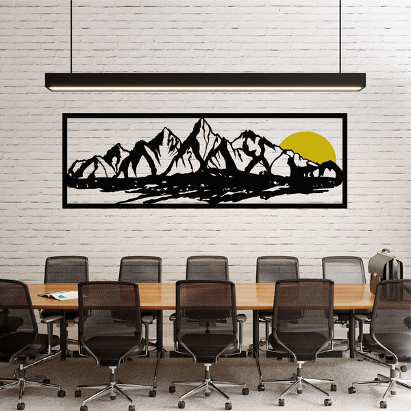 Mountain And Lake Metal Wall Art