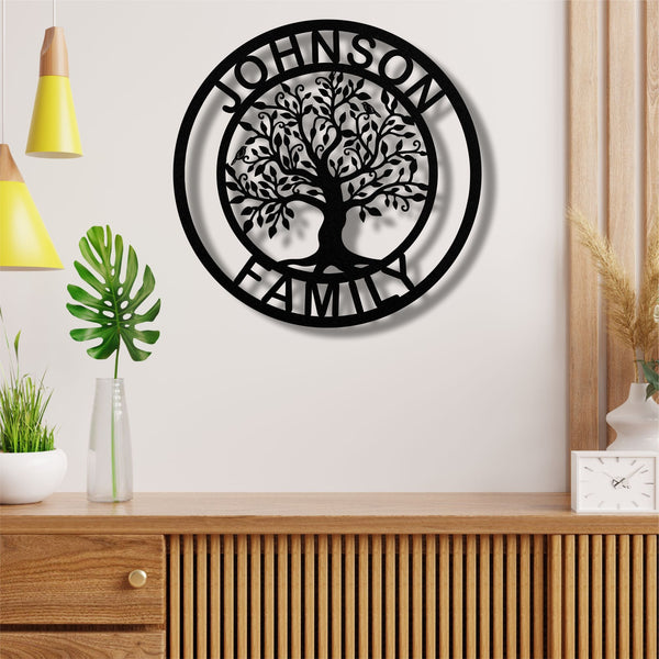 Family Tree Personalized Metal Wall Art