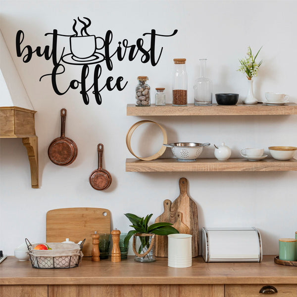 But First Coffee Metal Wall Art