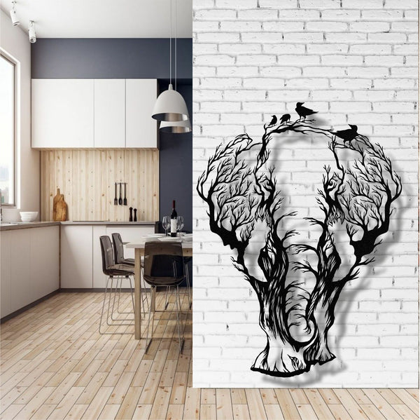 Elephant Metal Wall Art