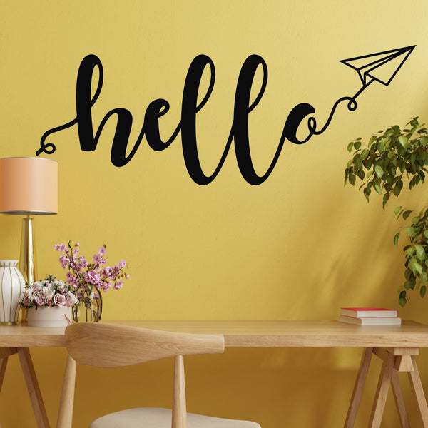 Hello Metal Wall Art