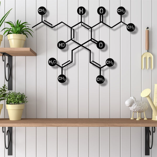 Beer Molecule Metal Wall Art