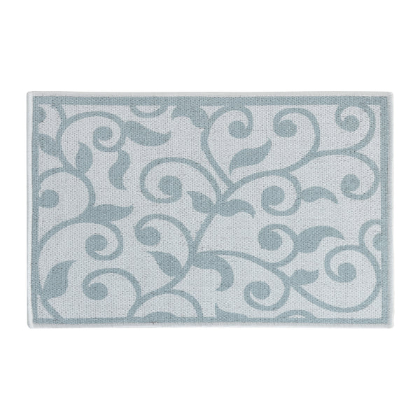 Floral Design Multipurpose Floor Mat | 20"x31" | Teal