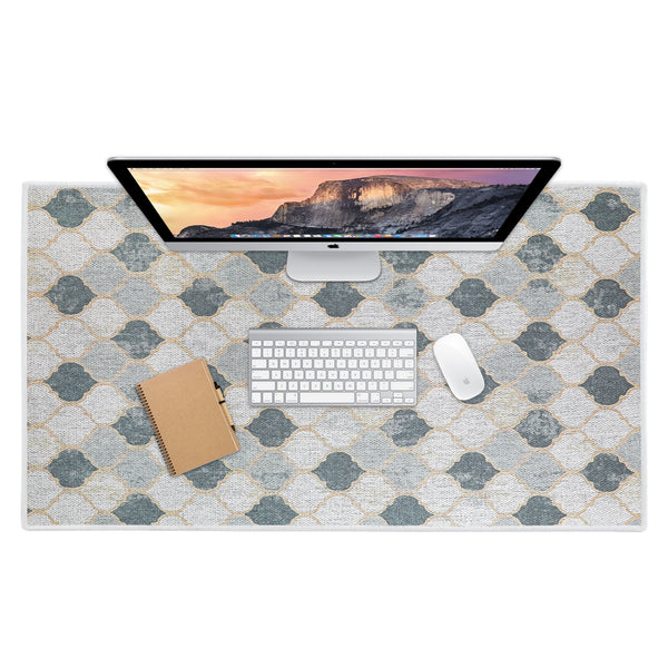 Sussexhome Moroccan Design Large Mouse Pad for Desk - Cotton Mousepad for Desktop, Table, Office Desk Pad-24" x 44"