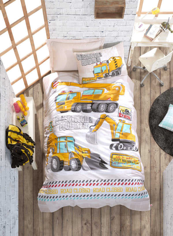 Building White Duvet Cover Set | Yellow